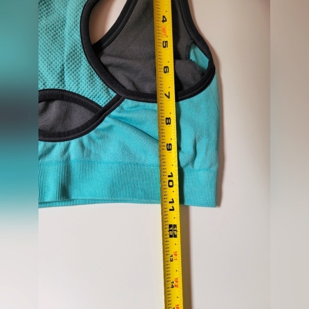 Essentials Blue Sports Bra with Racerback Design - Picture 10 of 11